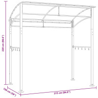 Produktbild för Grilltält 215x150x220 cm antracit stål