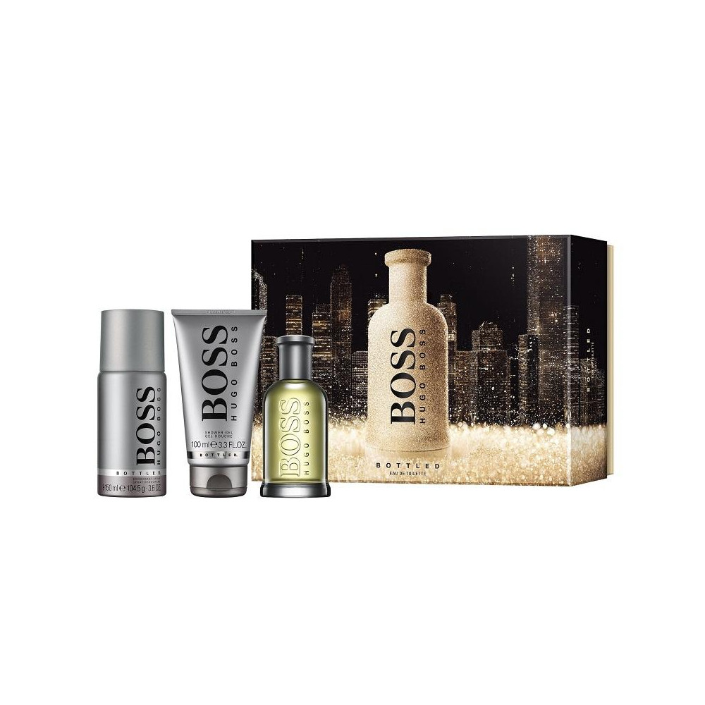 Produktbild för Giftset Hugo Boss Bottled Edt 100ml + Shower Gel 100ml + Deo Spray 150ml