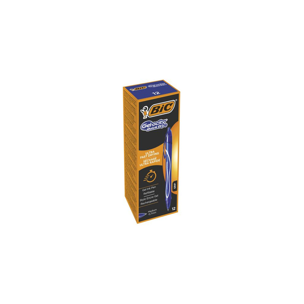 Produktbild för Gelpenna BIC Gelocity Quick Dry blå