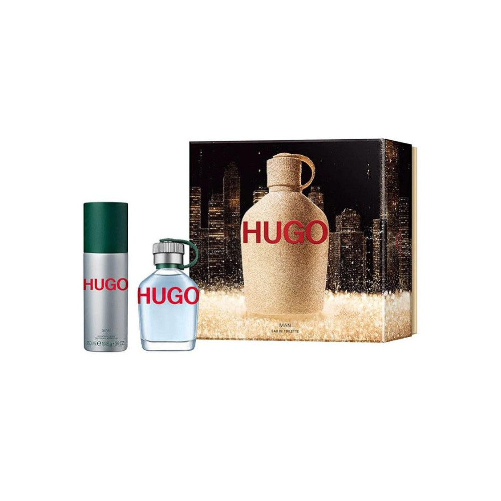 Produktbild för Giftset Hugo Boss Hugo Man Edt 75ml + Deo Spray 150ml