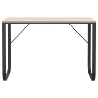 Produktbild för Datorbord svart och ek 110x60x73 cm spånskiva