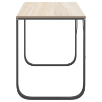 Produktbild för Datorbord svart och ek 110x60x73 cm spånskiva