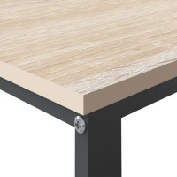 Produktbild för Datorbord svart och ek 110x60x73 cm spånskiva