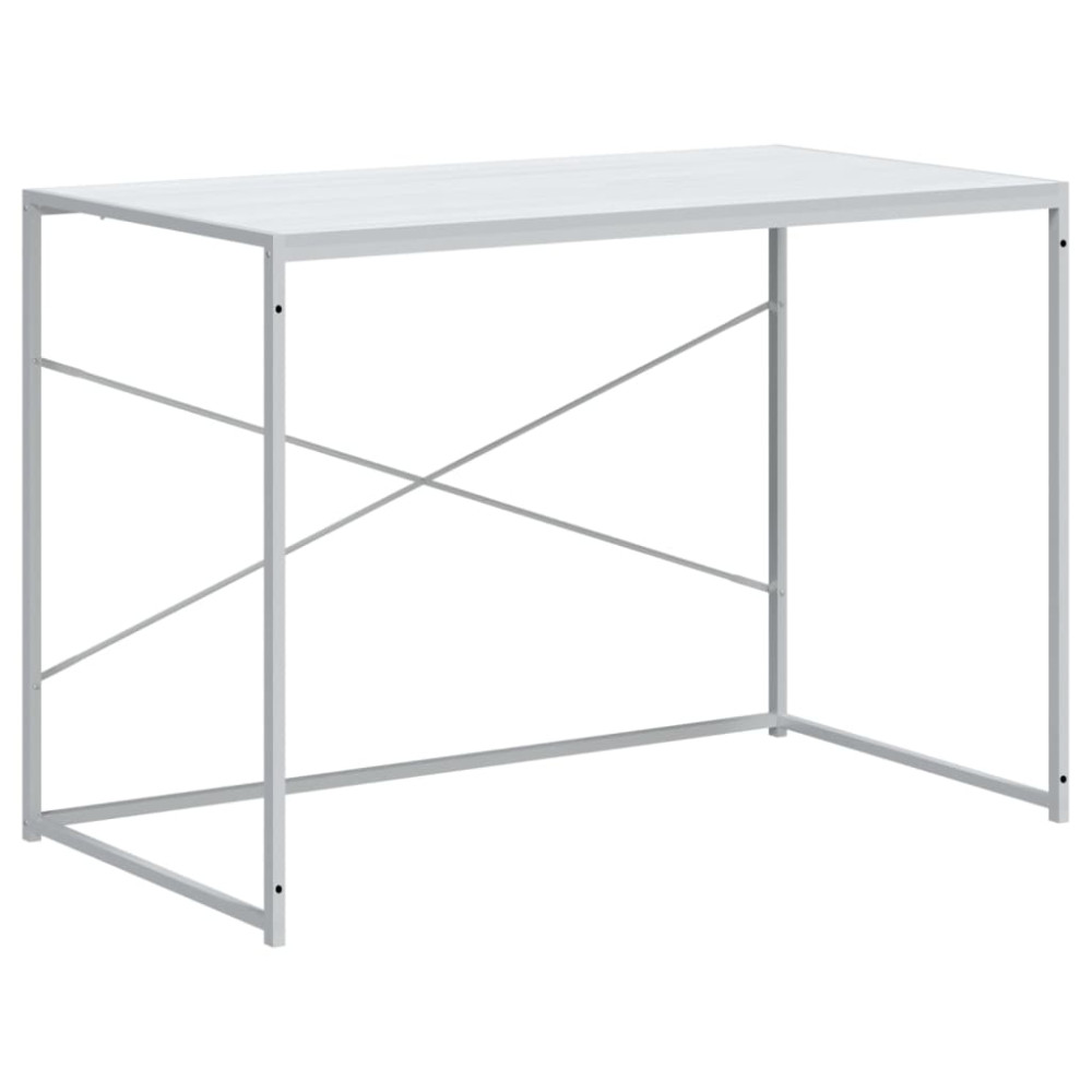 Produktbild för Datorbord vit 110x60x70 cm spånskiva