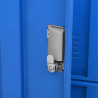 Produktbild för Förvaringsskåp 2 st ljusgrå och blå 90x45x92,5 cm stål