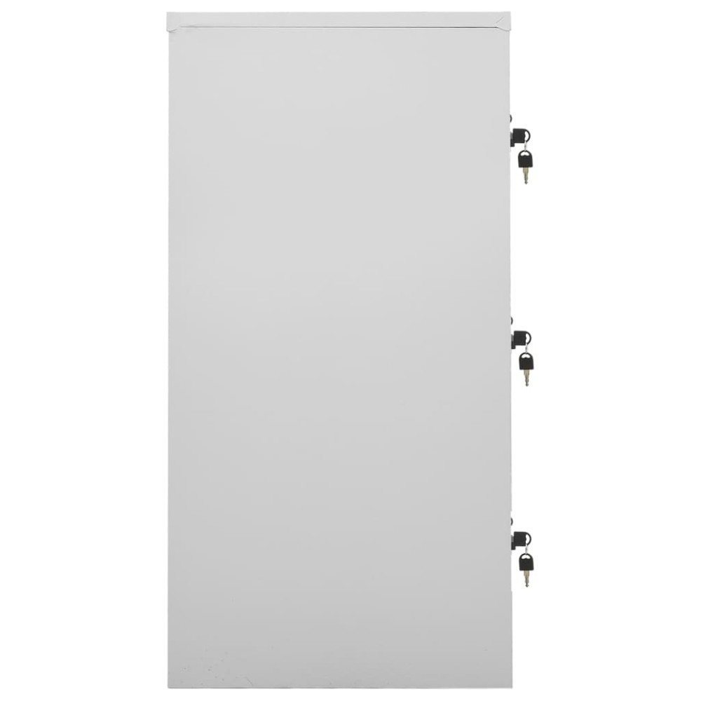 Produktbild för Förvaringsskåp 5 st ljusgrå och grön 90x45x92,5 cm stål
