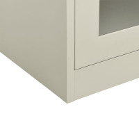 Produktbild för Dokumentskåp med odlingslåda ljusgrå 90x40x128 cm stål