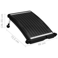 Miniatyr av produktbild för Välvd solpanel för pool 2 st 72,5x46 cm