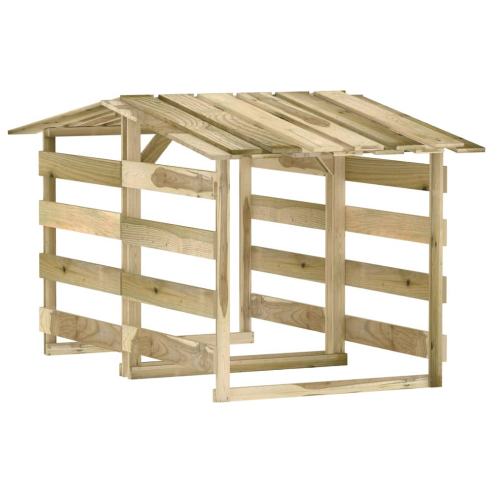 Produktbild för Pergola med tak 2 delar 100x90x100 cm impregnerad furu