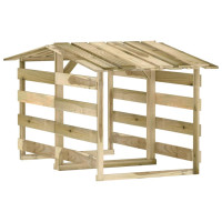 Produktbild för Pergola med tak 2 delar 100x90x100 cm impregnerad furu