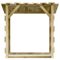 Produktbild för Pergola med tak 2 delar 100x90x100 cm impregnerad furu