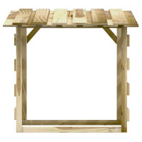 Produktbild för Pergola med tak 2 delar 100x90x100 cm impregnerad furu