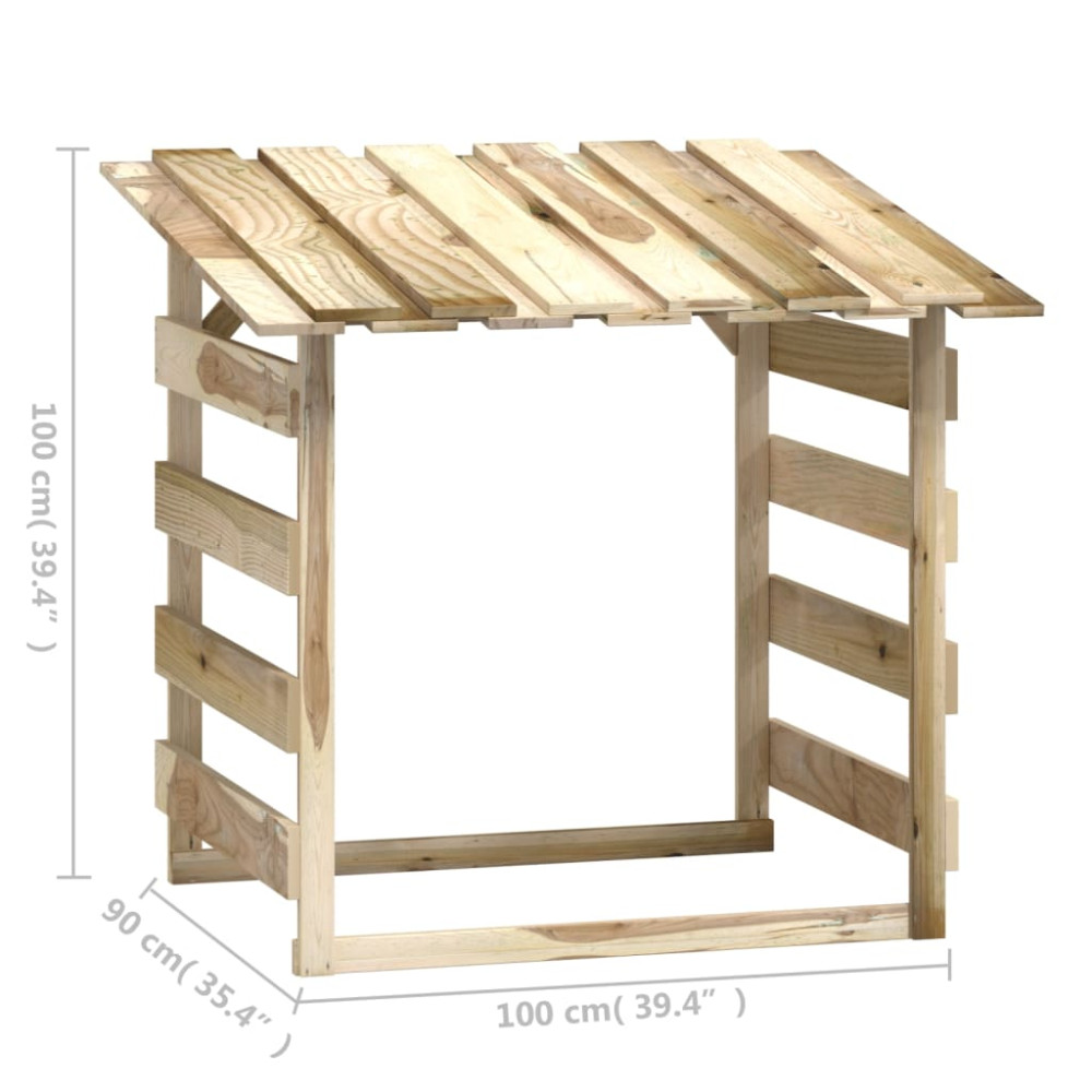 Produktbild för Pergola med tak 2 delar 100x90x100 cm impregnerad furu