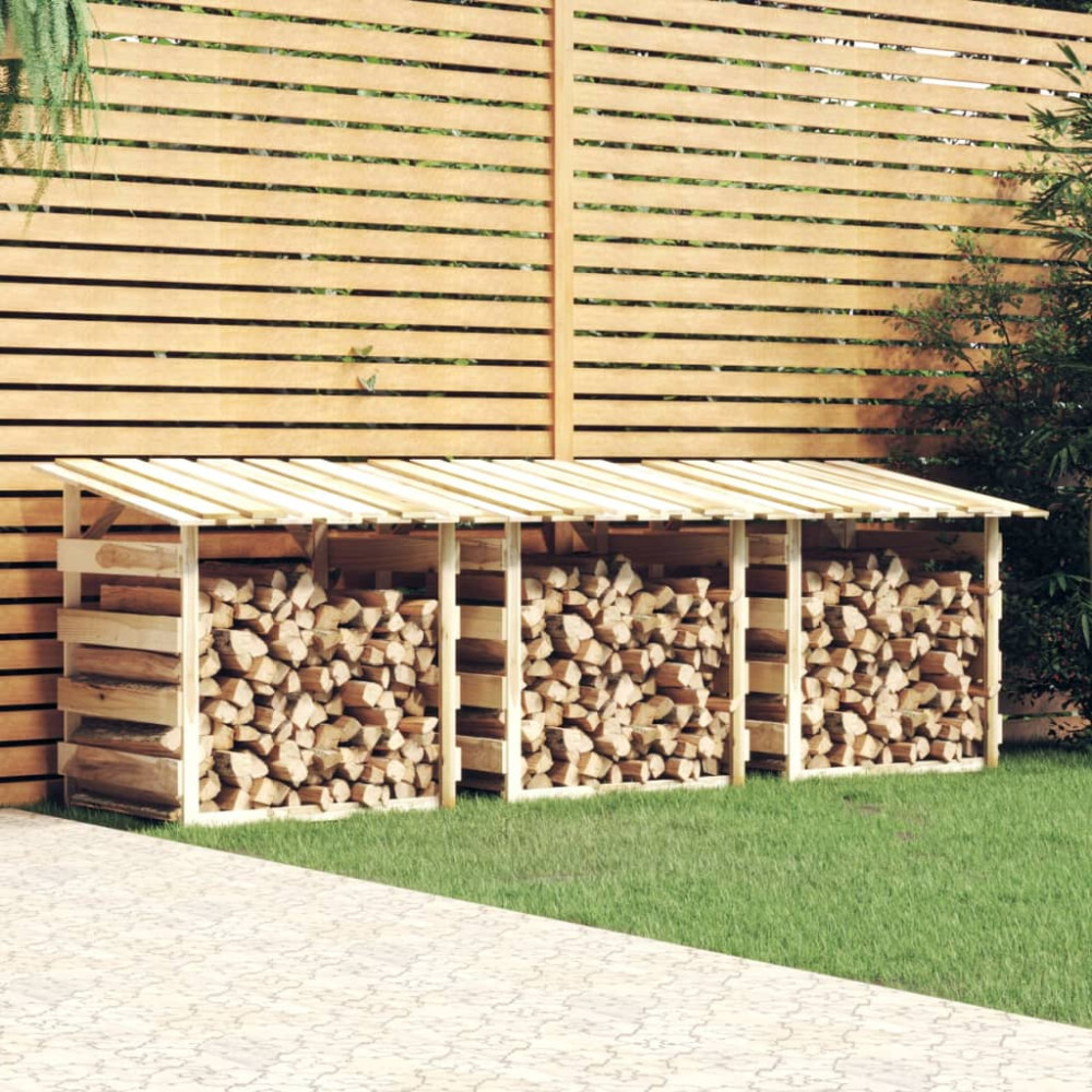 Produktbild för Pergola med tak 3 delar 100x90x100 cm impregnerad furu
