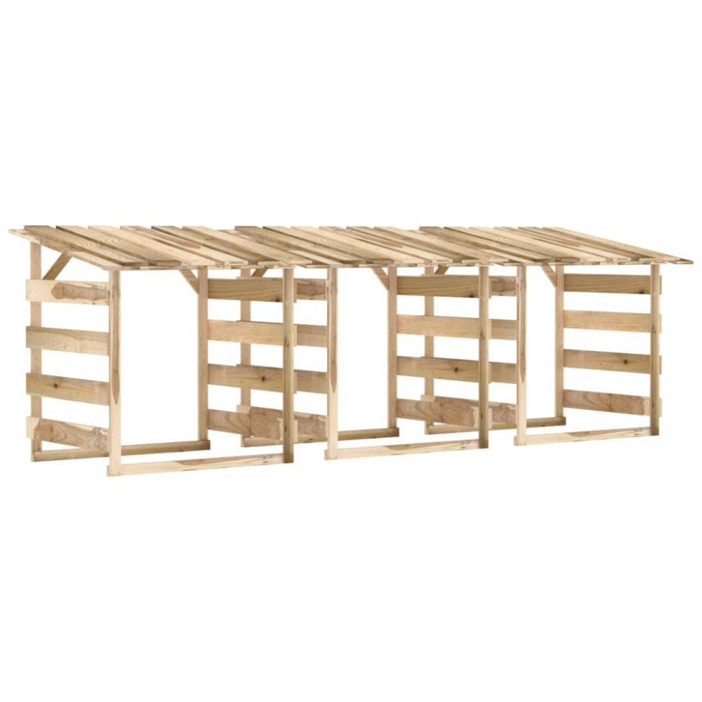 Produktbild för Pergola med tak 3 delar 100x90x100 cm impregnerad furu