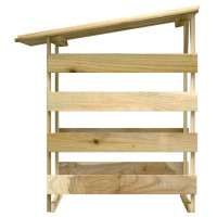 Produktbild för Pergola med tak 3 delar 100x90x100 cm impregnerad furu