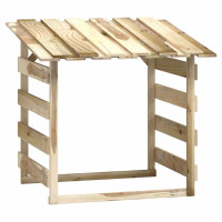 Produktbild för Pergola med tak 4 delar 100x90x100 cm impregnerad furu