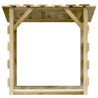 Produktbild för Pergola med tak 4 delar 100x90x100 cm impregnerad furu