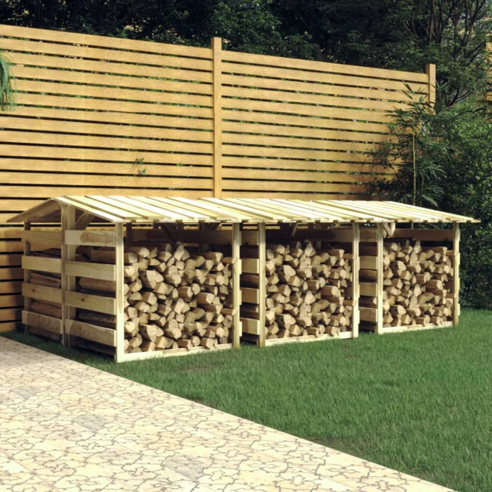 Produktbild för Pergola med tak 6 delar 100x90x100 cm impregnerad furu