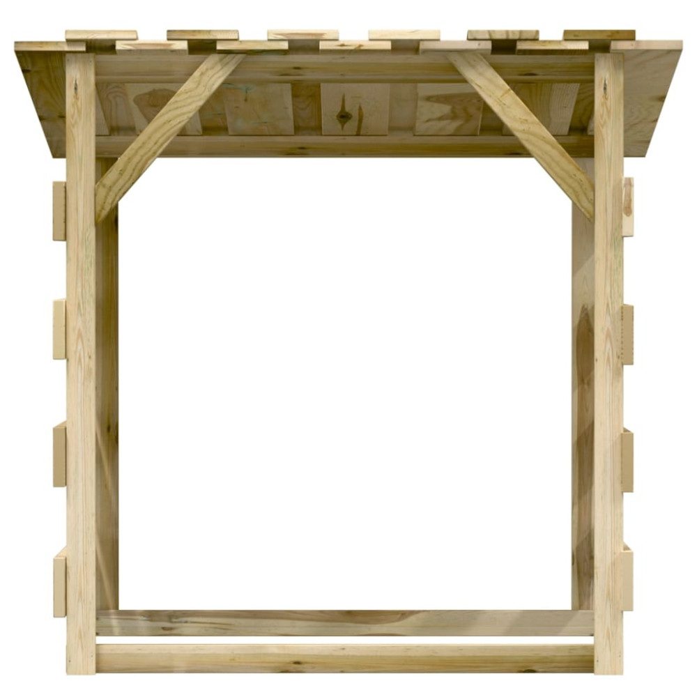 Produktbild för Pergola med tak 6 delar 100x90x100 cm impregnerad furu