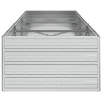 Produktbild för Odlingslåda upphöjd galvaniserat stål 240x80x45 cm silver