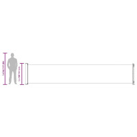 Produktbild för Infällbar sidomarkis 117x600 cm gräddvit