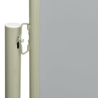 Miniatyr av produktbild för Infällbar sidomarkis 140x600 cm grå