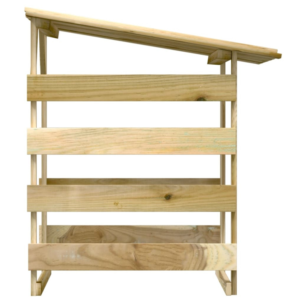 Produktbild för Pergola med tak 100x90x100 cm impregnerad furu
