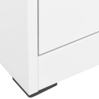 Miniatyr av produktbild för Dokumentskåp vit 90x46x134 cm stål