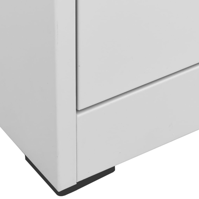 Produktbild för Dokumentskåp ljusgrå 90x46x134 cm stål