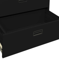 Miniatyr av produktbild för Dokumentskåp svart 90x46x134 cm stål