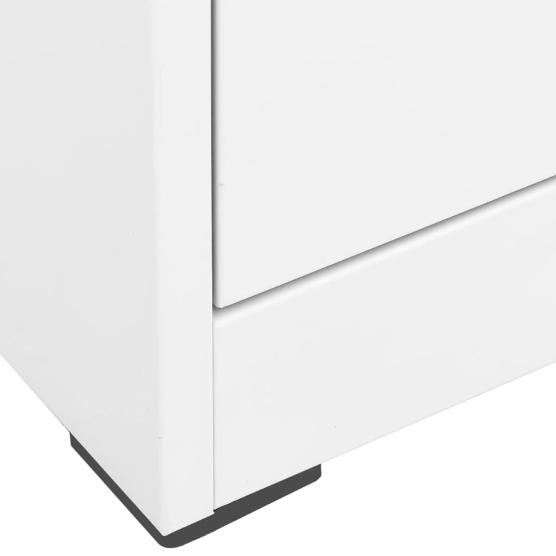 Produktbild för Dokumentskåp vit 90x46x164 cm stål