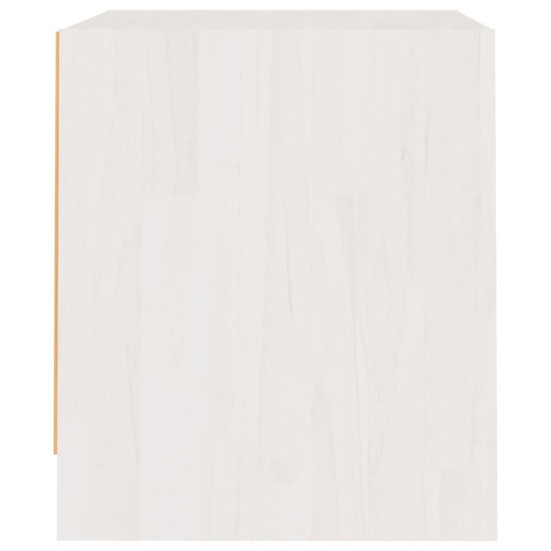 Produktbild för Sängbord 2 st vit 40x30,5x35,5 cm massiv furu