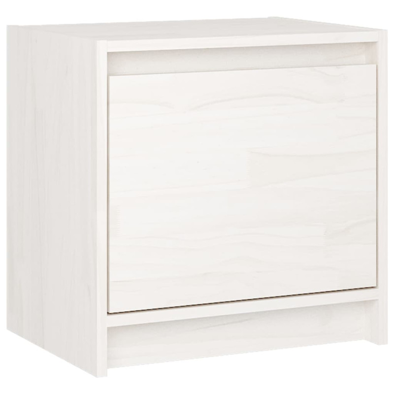 Produktbild för Sängbord 2 st vit 40x30,5x40 cm massiv furu
