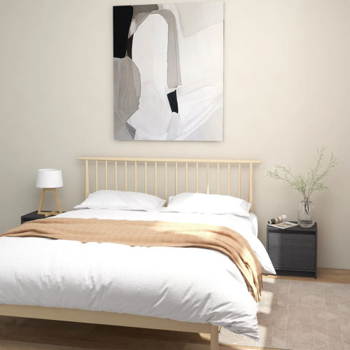 vidaXL Sängbord 2 st grå 40x30,5x40 cm massiv furu