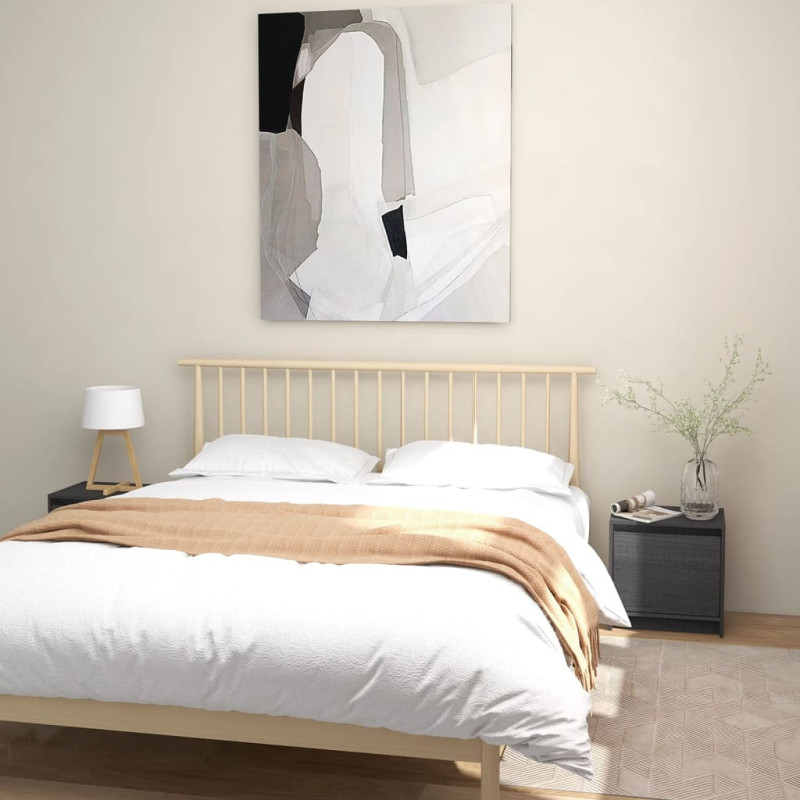 Produktbild för Sängbord 2 st grå 40x30,5x40 cm massiv furu