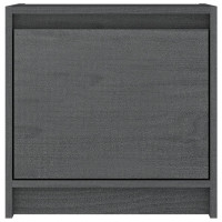 Miniatyr av produktbild för Sängbord 2 st grå 40x30,5x40 cm massiv furu