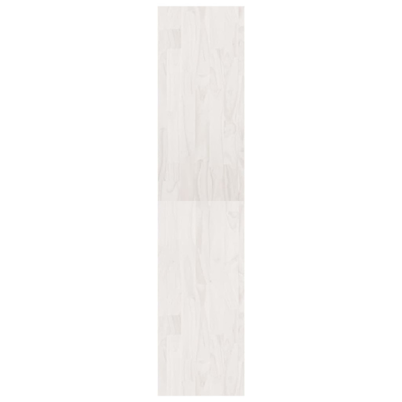 Produktbild för Bokhylla/rumsavdelare vit 40x30x135,5 cm massiv furu