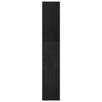 Miniatyr av produktbild för Bokhylla/rumsavdelare svart 40x30x167,5 cm massiv furu