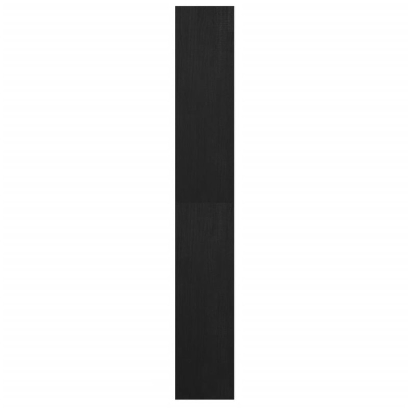 Produktbild för Bokhylla/Rumsavdelare svart 40x30x199 cm massiv furu