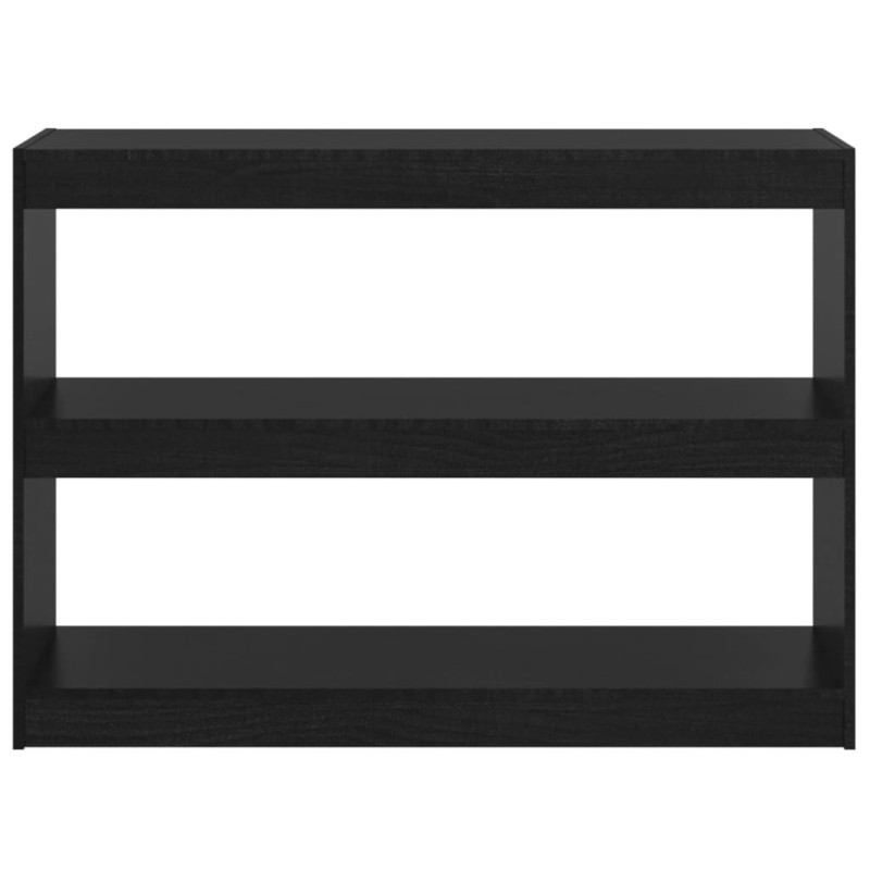 Produktbild för Bokhylla/Rumsavdelare svart 100x30x71,5 cm furu