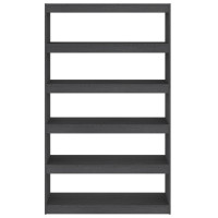 Produktbild för Bokhylla/Rumsavdelare grå 100x30x167,5 cm furu