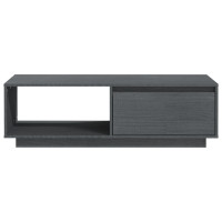 Miniatyr av produktbild för Soffbord grå 110x50x33,5 cm massiv furu