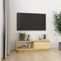 Produktbild för Tv-bänk 110x30x33,5 cm massiv furu