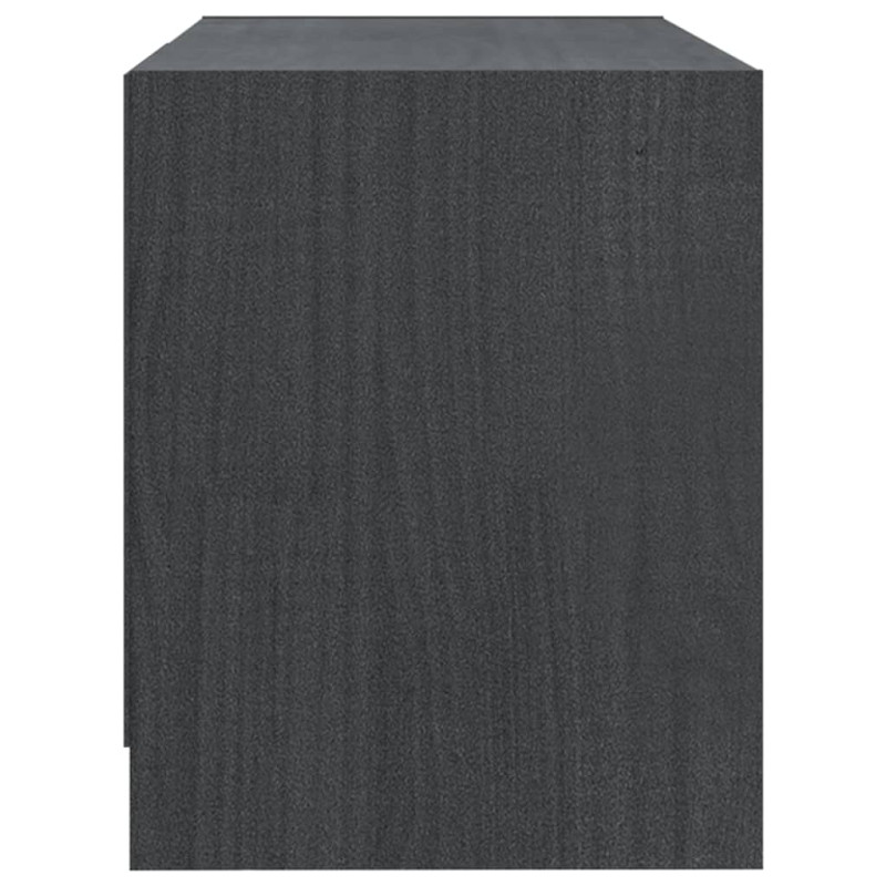 Produktbild för TV-bänk grå 80x31x39 cm massiv furu