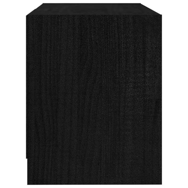 Produktbild för TV-bänk svart 80x31x39 cm massiv furu