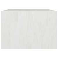 Produktbild för Soffbord vit 75x50x33,5 cm massiv furu
