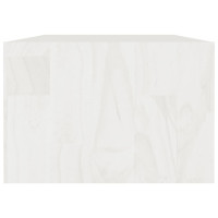 Produktbild för Soffbord vit 110x50x34 cm massiv furu
