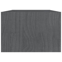 Produktbild för Soffbord grå 110x50x34 cm massiv furu