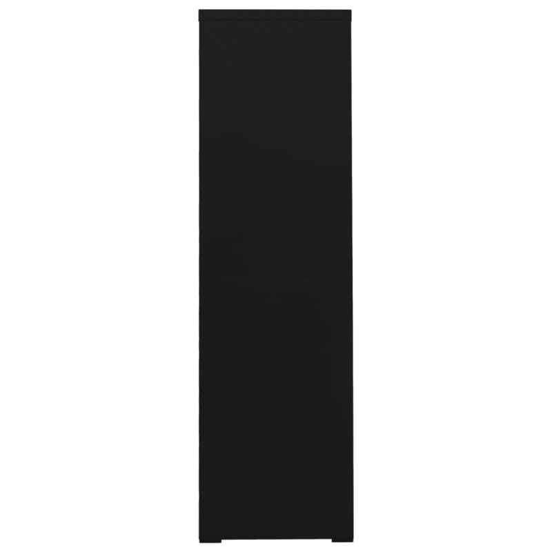 Produktbild för Dokumentskåp svart 90x46x164 cm stål